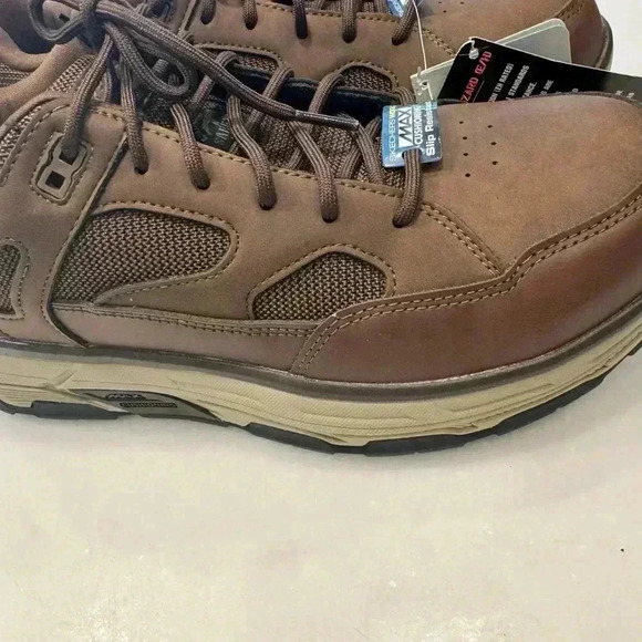 Sketchers work shoes safety toe slip resistant max cushioning size 8W - Picture 11 of 16